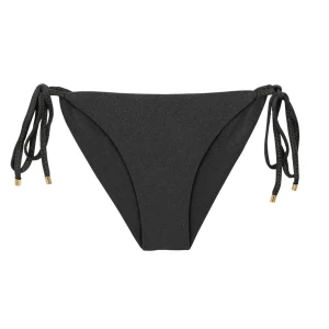 Bottom Shimmer-Black Cheeky-Tie-Gold