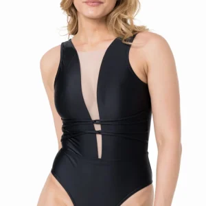 Maio Tule Strappy Liso Preto