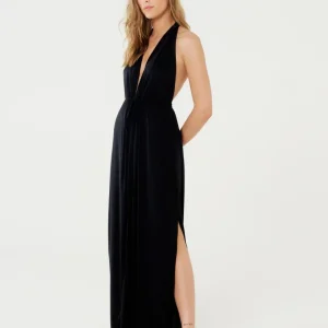 Vestido Saida Duo Liso Preto Mistica