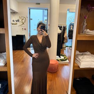 Vestido comprido brilhante