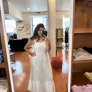 Vestido Branco laço atras
